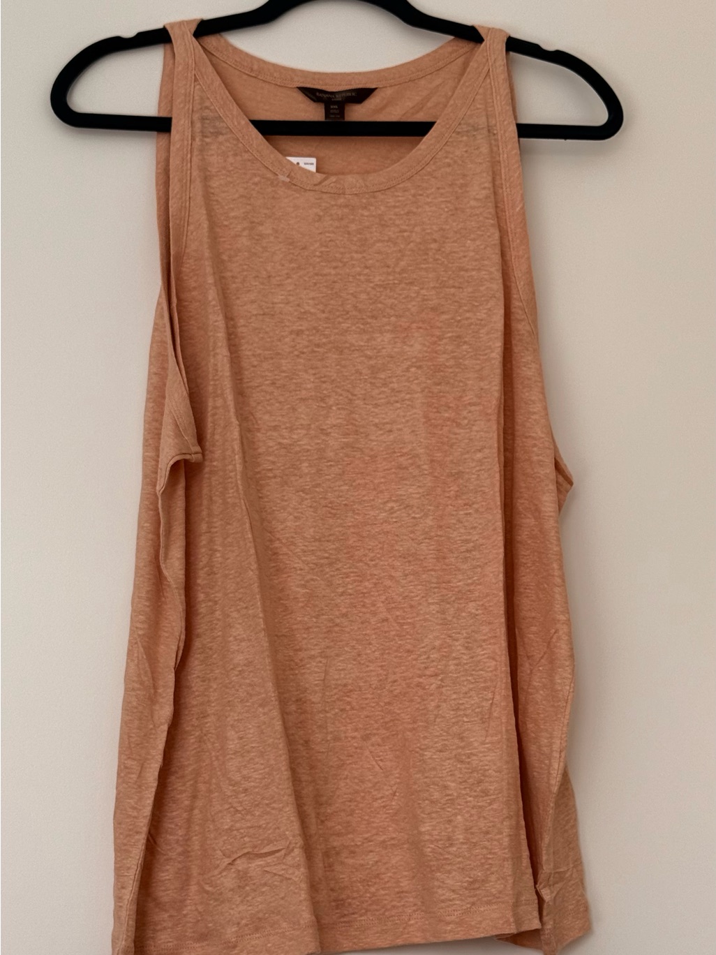Banana Republic Peach Scoop Neck Tank Linen Top